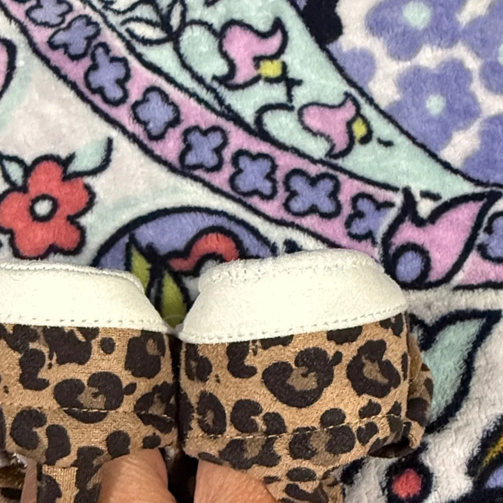Leopard Print Baby Shoes with Bow